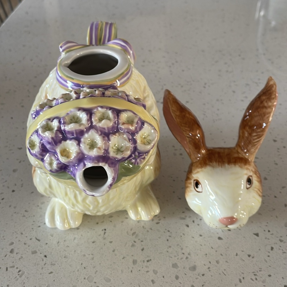 Longaberger Bunny Teapot - Picture 4 of 5